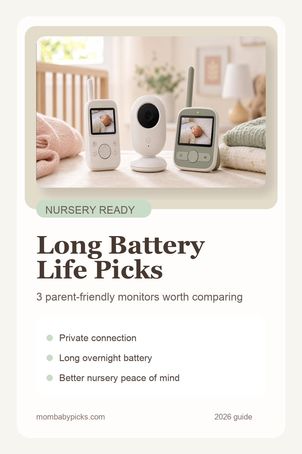 Pinterest preview focused on long battery life baby monitors