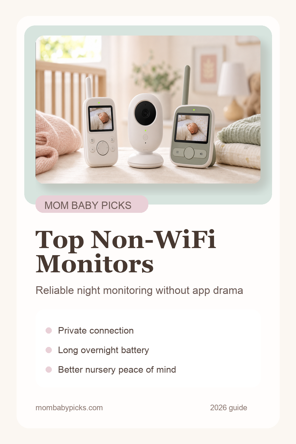 Pinterest preview for top non-WiFi baby monitors