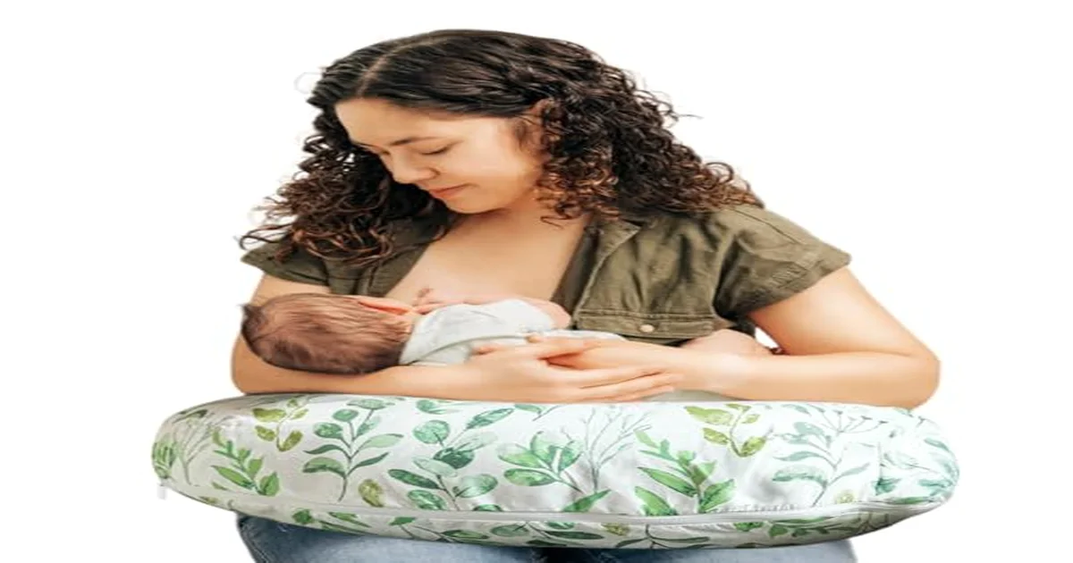 Newborn feeding essentials laid out including bottles and nursing pillow