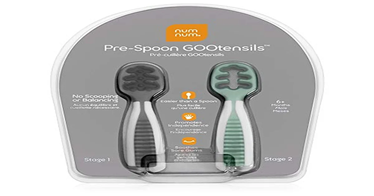 Silicone baby feeding products including bibs, bottles, and spoons on white background
